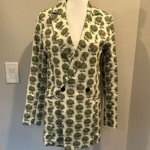 Green Leaf Empower Double Breasted Blazer